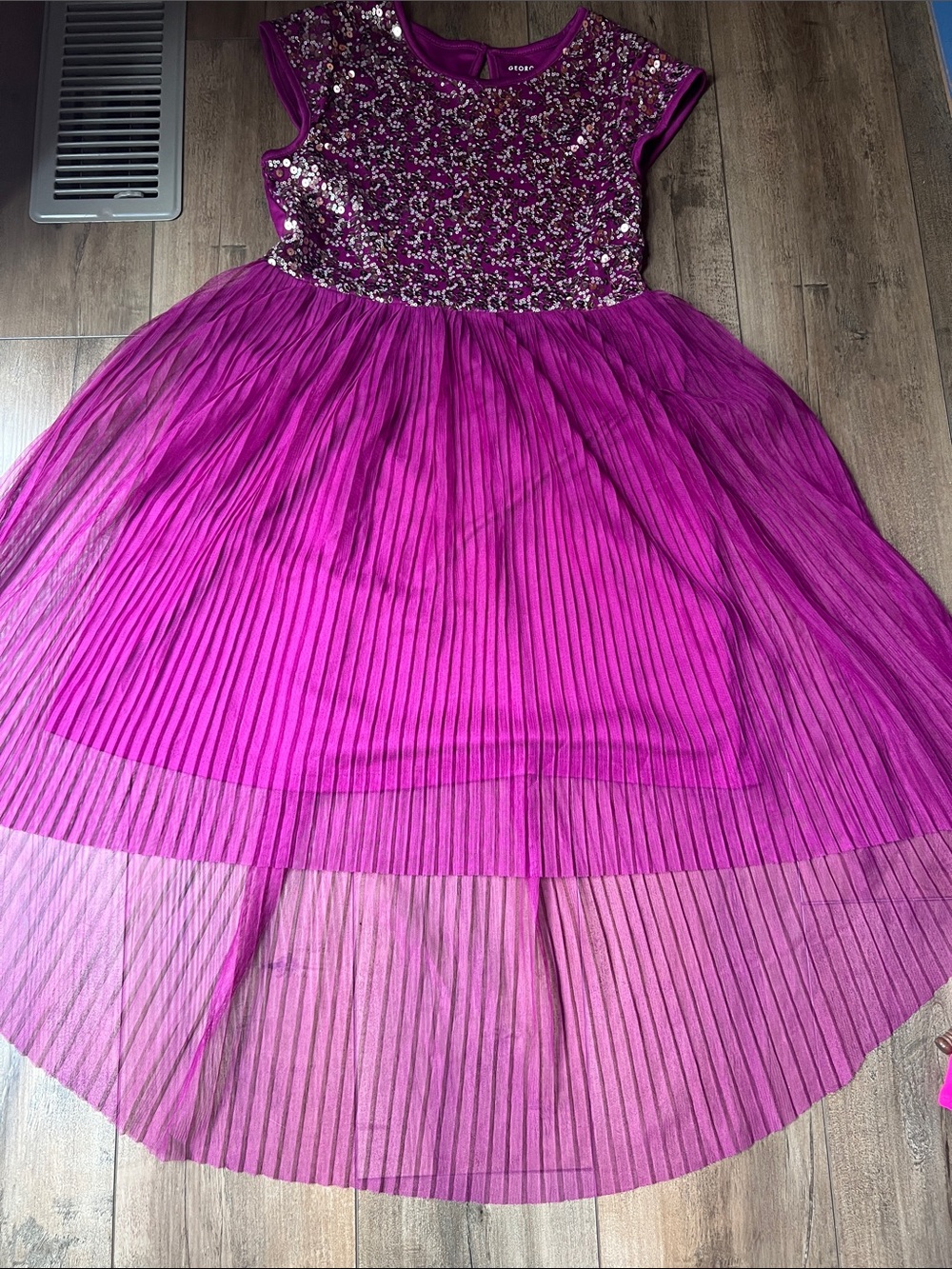 George Fuchsia Sequin Tulle Party Dress